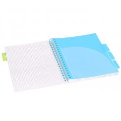 Caiet - Strigo Pads - Project Book Neon - Matematica B5, cu spirala si separatoare - Galben