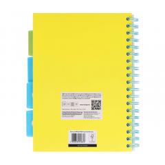 Caiet - Strigo Pads - Project Book Neon - Matematica B5, cu spirala si separatoare - Galben