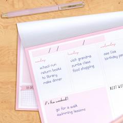 Planificator - Pukka Pad - Balerina Pink, saptamanal, 29.5x21cm