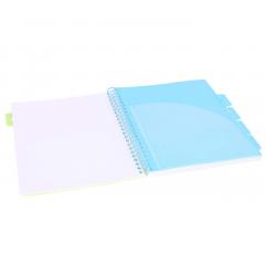 Caiet - Strigo Pads - Project Book Neon - Dictando A4, cu spirala si separatoare - Galben