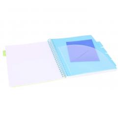 Caiet - Strigo Pads - Project Book Neon - Dictando A4, cu spirala si separatoare - Galben