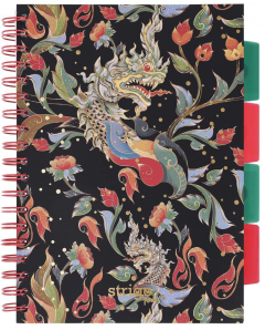 Caiet matematica cu spirala si separatoare B5 (100 file) - Strigo Pads Project Book (Dragon)