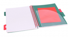 Caiet matematica cu spirala si separatoare B5 (100 file) - Strigo Pads Project Book (Dragon)