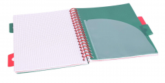 Caiet matematica cu spirala si separatoare B5 (100 file) - Strigo Pads Project Book (Dragon)