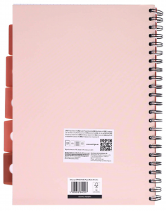 Caiet matematica cu spirala si separatoare A4 (100 file) - Strigo Pads Project Book (Floral)