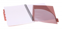 Caiet matematica cu spirala si separatoare A4 (100 file) - Strigo Pads Project Book (Floral)