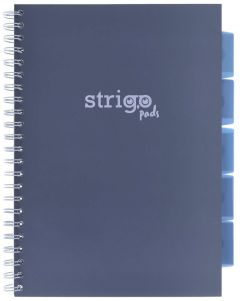 Caiet matematica cu spirala si separatoare A4 (100 file) - Strigo Pads Project Book (Albastru)