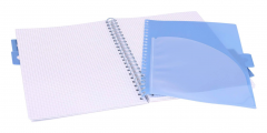 Caiet matematica cu spirala si separatoare A4 (100 file) - Strigo Pads Project Book (Albastru)