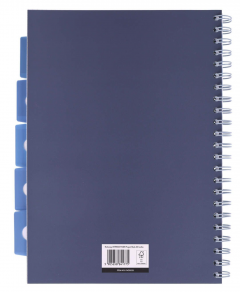 Caiet matematica cu spirala si separatoare A4 (100 file) - Strigo Pads Project Book (Albastru)