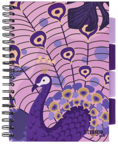 Caiet matematica cu spirala si separatoare B5 (100 file) - Strigo Pads Project Book (Jungle)