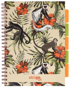 Caiet - Strigo Pads - Project Book Tropical - Matematica A4, cu spirala si separatoare