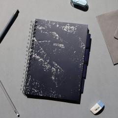 Caiet - Strigo Pads - Project Book Marmorat - Matematica B5, cu spirala si separatoare