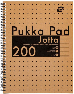 Caiet - Pukka Pad - Jotta Kraft, Dictando A4, 4 perforatii indosariere