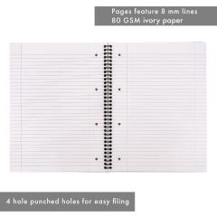 Caiet - Pukka Pad - Jotta Kraft, Dictando A4, 4 perforatii indosariere