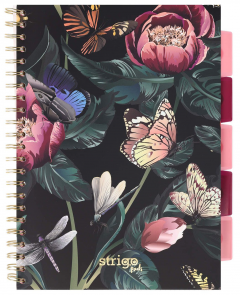 Caiet - Strigo Pads - Project Book Flori si fluturi - Matematica A4, cu spirala si separatoare