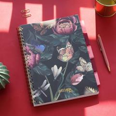Caiet - Strigo Pads - Project Book Flori si fluturi - Matematica A4, cu spirala si separatoare