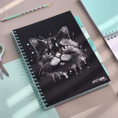 Caiet - Strigo Pads - Project Book Pisica - Matematica A4, cu spirala si separatoare