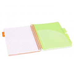 Caiet - Strigo Pads - Project Book Neon - Matematica B5, cu spirala si separatoare