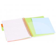 Caiet - Strigo Pads - Project Book Neon - Matematica B5, cu spirala si separatoare