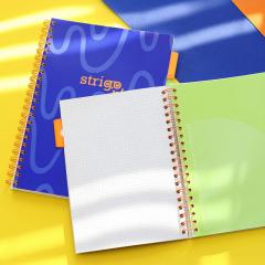 Caiet - Strigo Pads - Project Book Neon - Matematica B5, cu spirala si separatoare
