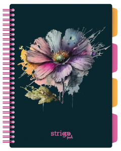 Caiet - Strigo Pads - Project Book Flori - Matematica B5, cu spirala si separatoare