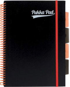 Caiet cu spirala si patru separatoare - Pukka Project, portocaliu