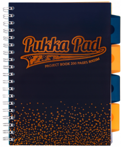 Caiet matematica cu spirala si separatoare B5 - Pukka Pad Project Book (Blush)