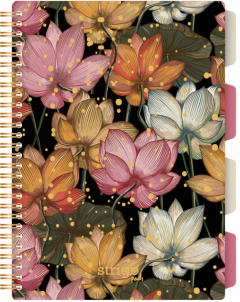 Caiet cu spirala si patru separatoare - Flower