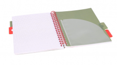 Caiet matematica cu spirala si separatoare B5 - Strigo Pads Project Book (Tropical)