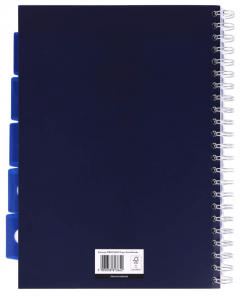 Caiet matematica cu spirala si separatoare A4 - Strigo Pads Project Book (Sky)