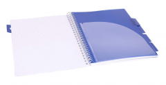 Caiet matematica cu spirala si separatoare A4 - Strigo Pads Project Book (Sky)