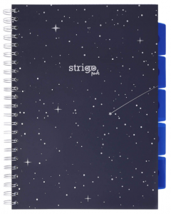 Caiet matematica cu spirala si separatoare A4 - Strigo Pads Project Book (Sky)