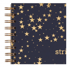 Caiet matematica cu spirala si separatoare A4 (100 file) - Strigo Pads Project Book (Stars)