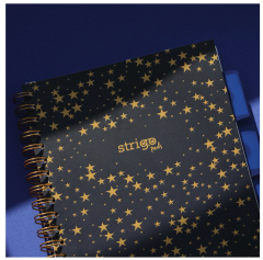 Caiet matematica cu spirala si separatoare A4 (100 file) - Strigo Pads Project Book (Stars)