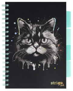 Caiet dictando cu spirala si separatoare B5 - Strigo Pads Project Book (Tigru)