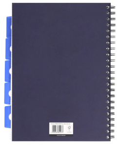 Caiet matematica cu spirala si separatoare A4 - Strigo Pads Project Book (Albastru)