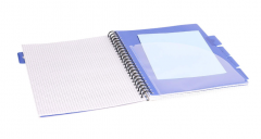 Caiet matematica cu spirala si separatoare A4 - Strigo Pads Project Book (Albastru)