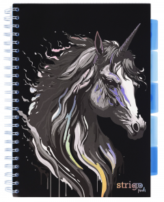 Caiet dictando cu spirala si separatoare A4 (100 file) - Strigo Pads Project Book (Unicorn)