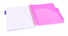 Caiet dictando cu spirala si separatoare B5 - Strigo Pads Project Book (Neon)