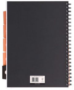 Caiet matematica cu spirala si separatoare A4 (100 file) - Strigo Pads Project Book (Floral)