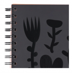 Caiet matematica cu spirala si separatoare A4 (100 file) - Strigo Pads Project Book (Floral)