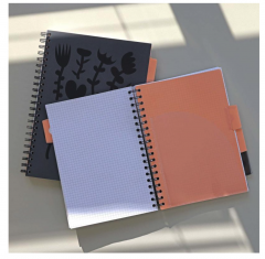 Caiet matematica cu spirala si separatoare A4 (100 file) - Strigo Pads Project Book (Floral)