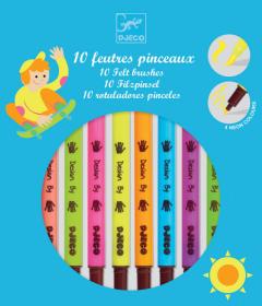 Set 10 carioci - Felt Brushes - Pop Colours