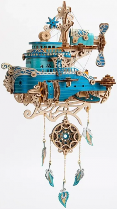 Puzzle 3D 102 piese - Corabia Viselor (albastru)