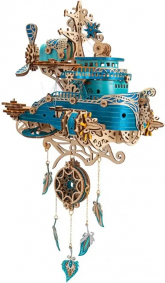 Puzzle 3D 102 piese - Corabia Viselor (albastru)