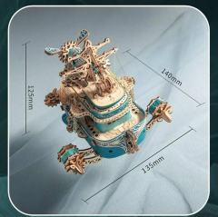 Puzzle 3D 102 piese - Corabia Viselor (albastru)