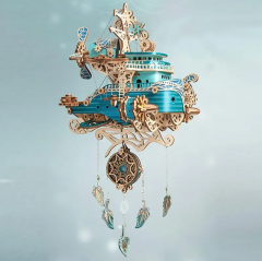 Puzzle 3D 102 piese - Corabia Viselor (albastru)