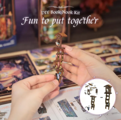 Puzzle 3D 89 piese - Cotor de carte - The Grace of Forest