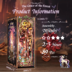 Puzzle 3D 89 piese - Cotor de carte - The Grace of Forest