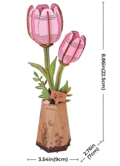 Puzzle 3D 72 piese - Pink Tulip